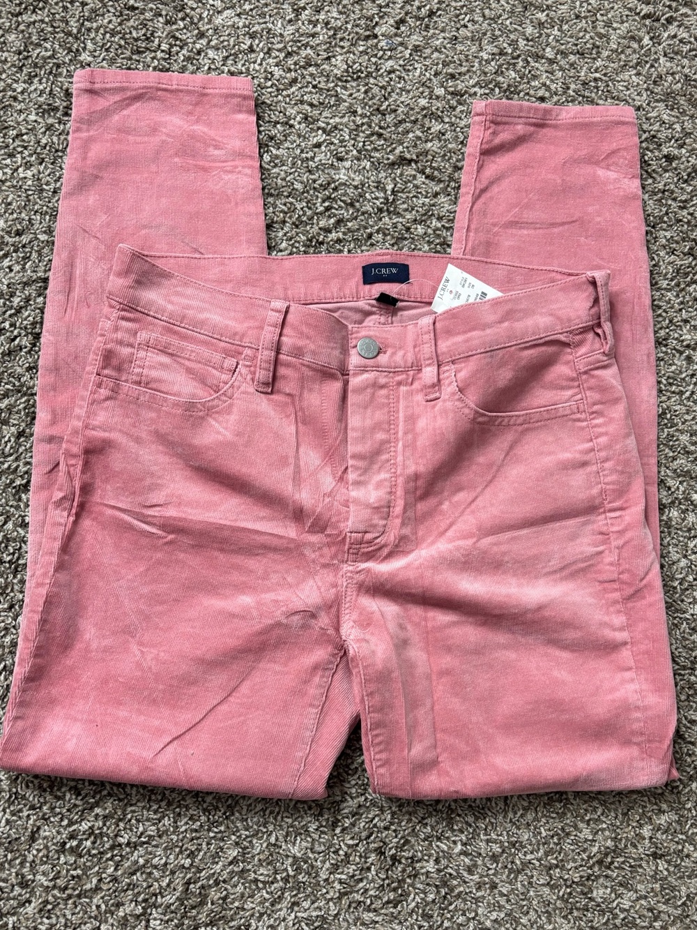 J. Crew Dusty Pink Corduroy Pants Woman Size 28 NWT
